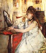 Berthe Morisot Young Woman Powdering Herself painting